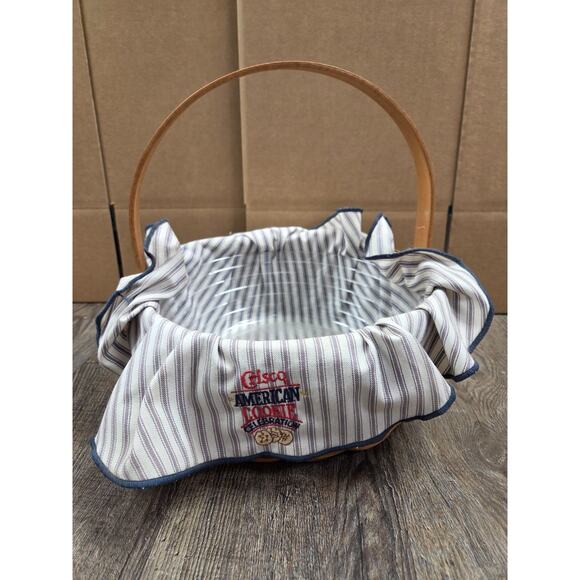 Longaberger Crisco American Cookie Celebration Basket Liner Protector 10" Wide - Picture 1 of 5